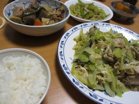 セロリいっぱい定食