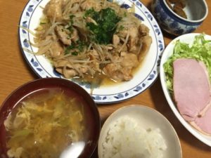 もやしと鶏肉塩麹漬け定食