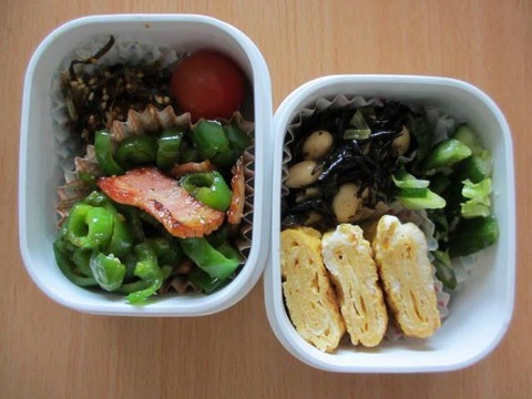 ピーマン主役お弁当