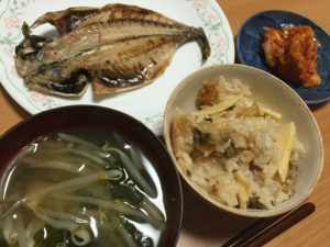 竹の子ご飯定食